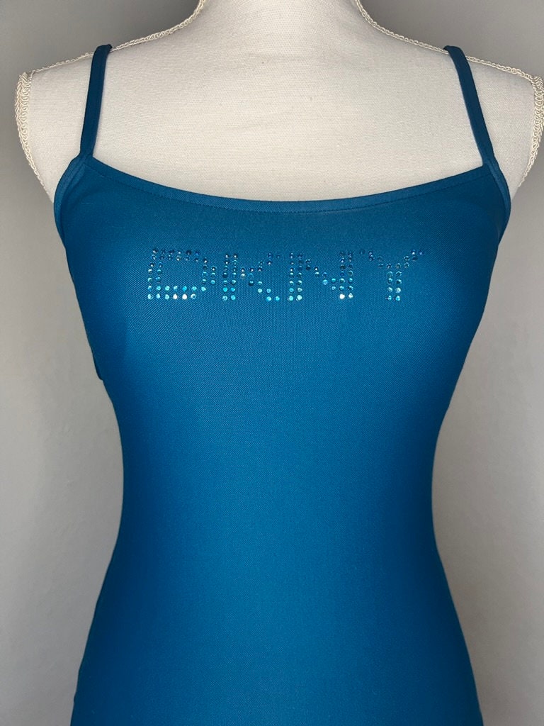 2K Vintage DKNY Jewel Tank - M/L - Blue