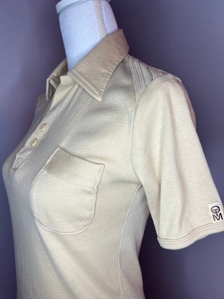 Vintage '70s Polo Shirt - S - Tan