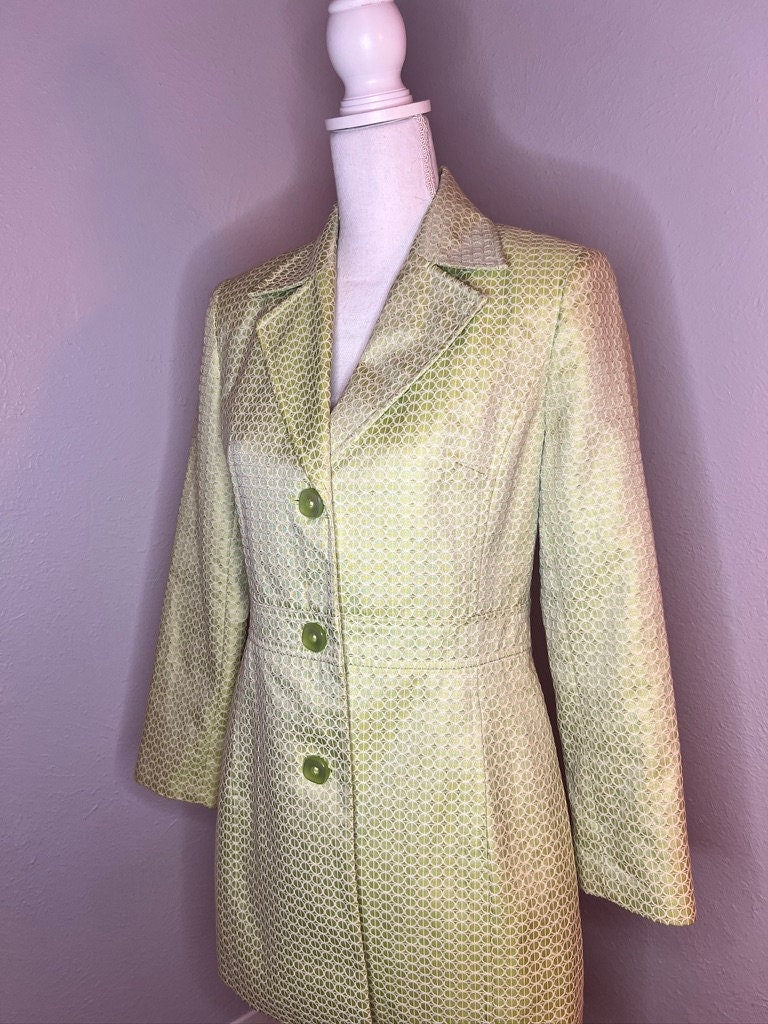 Vintage '90s Blazer Dress - S/M (6P) - Mint Green