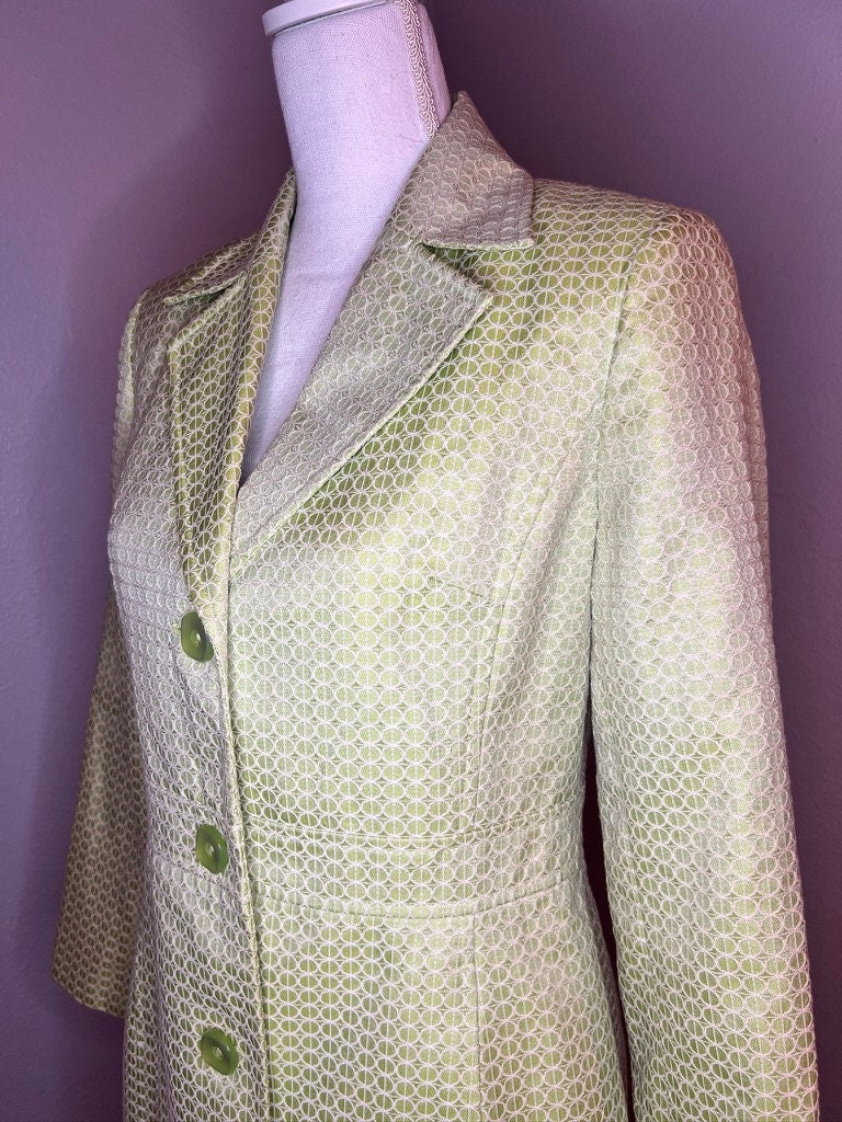 Vintage '90s Blazer Dress - S/M (6P) - Mint Green