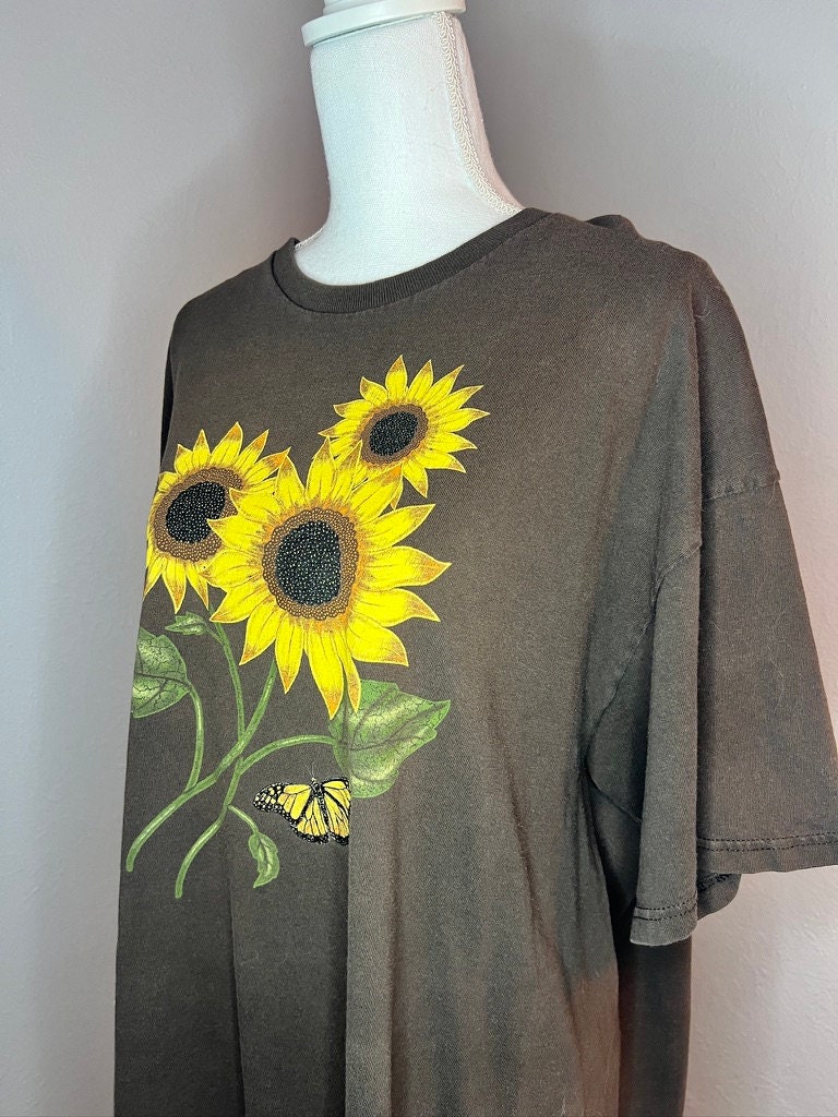 Vintage '90s Sunflower Tee - XL - Brown