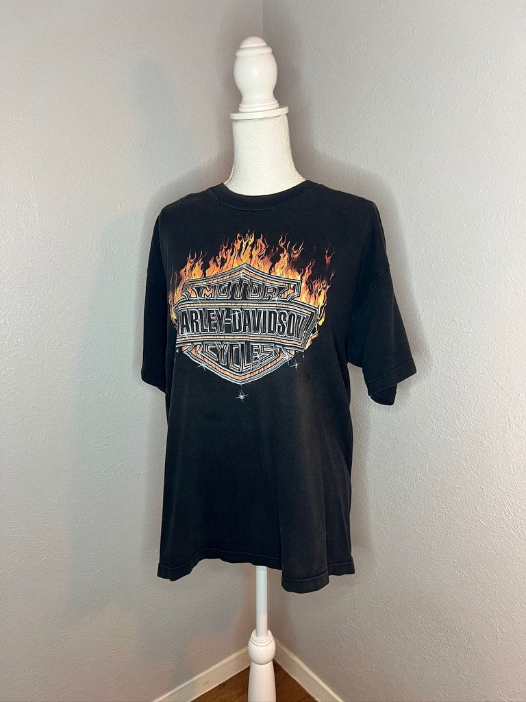 Y2K Harley Davidson Tee - M/L - Black