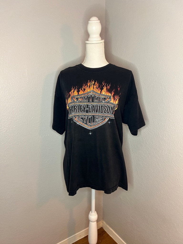 Y2K Harley Davidson Tee - M/L - Black