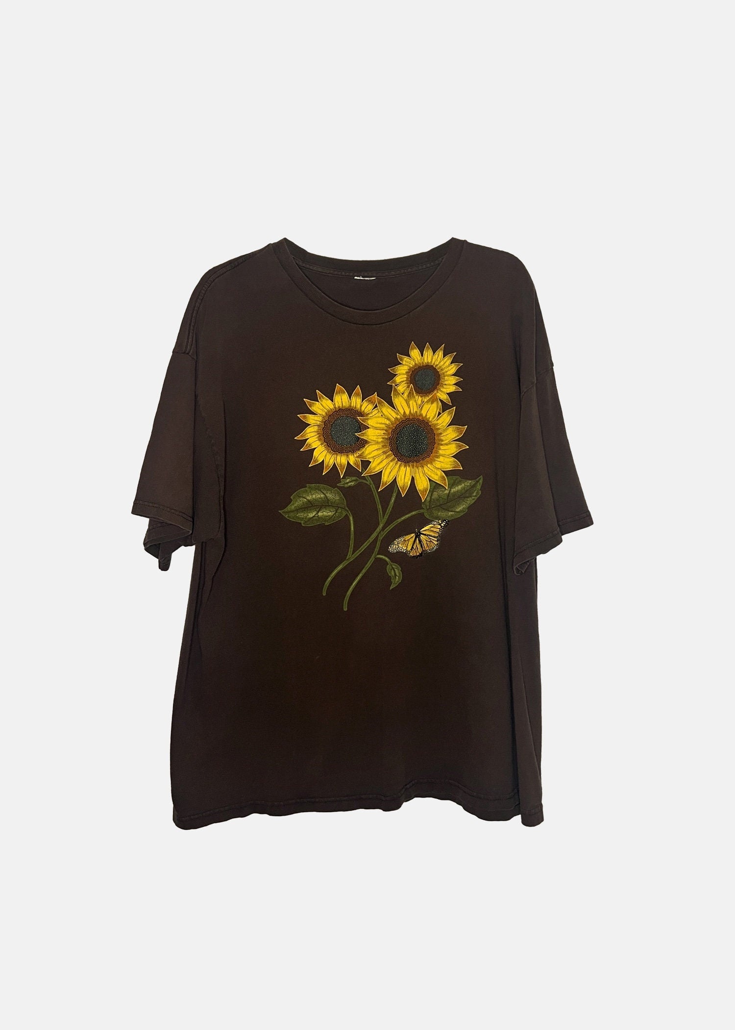 Vintage '90s Sunflower Tee - XL - Brown