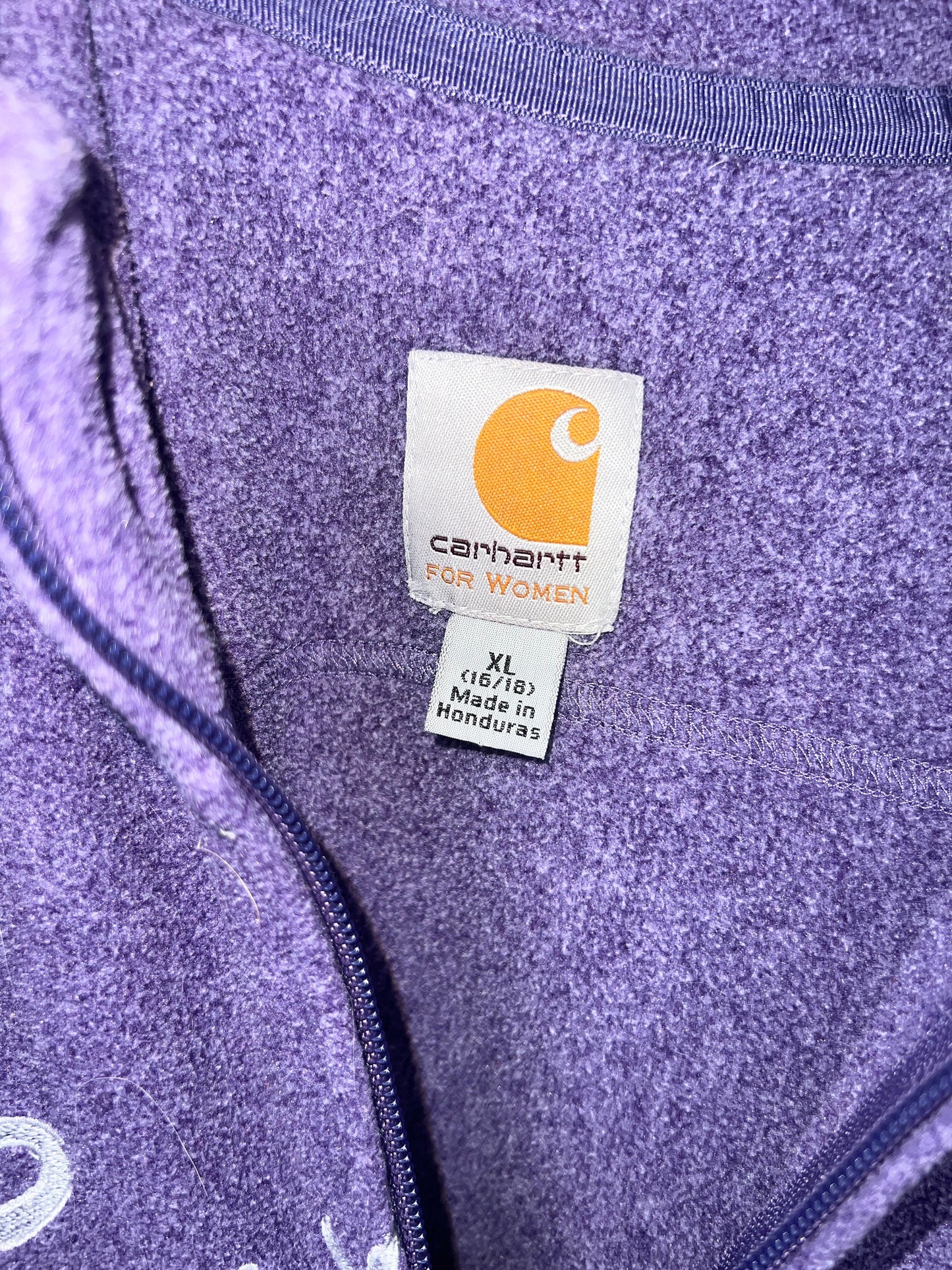 Carhartt Fleece Zip Vest - XL - Purple