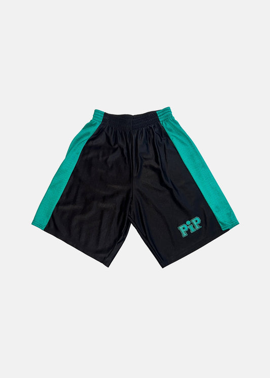 Vintage Athletic Shorts with Teal Accents - XS