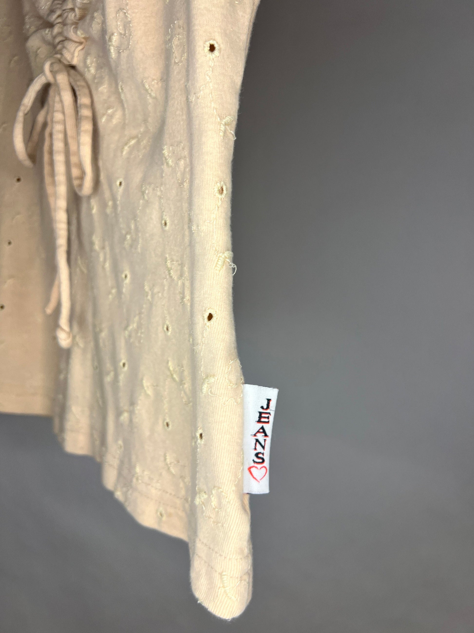 Vintage '90s XOXO Jeans Lace-Up Tank Top - S - Beige