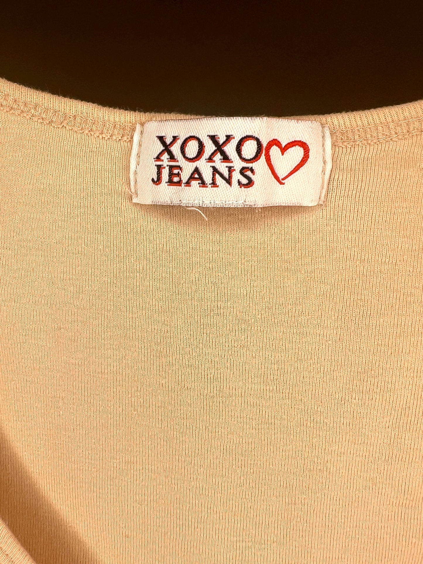 Vintage '90s XOXO Jeans Lace-Up Tank Top - S - Beige