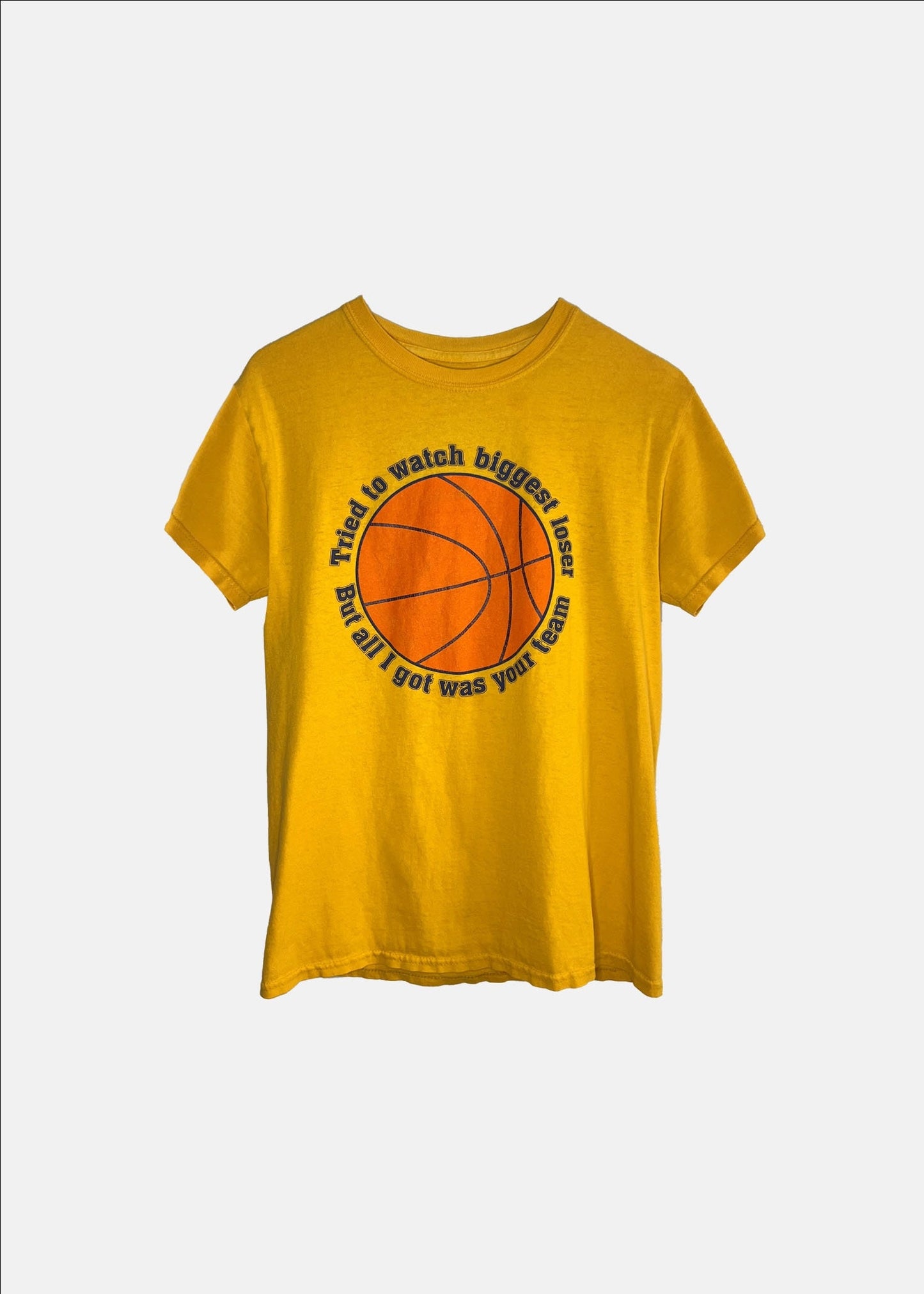 Vintage Rowdy Rattlers Basketball Tee - S - Yellow