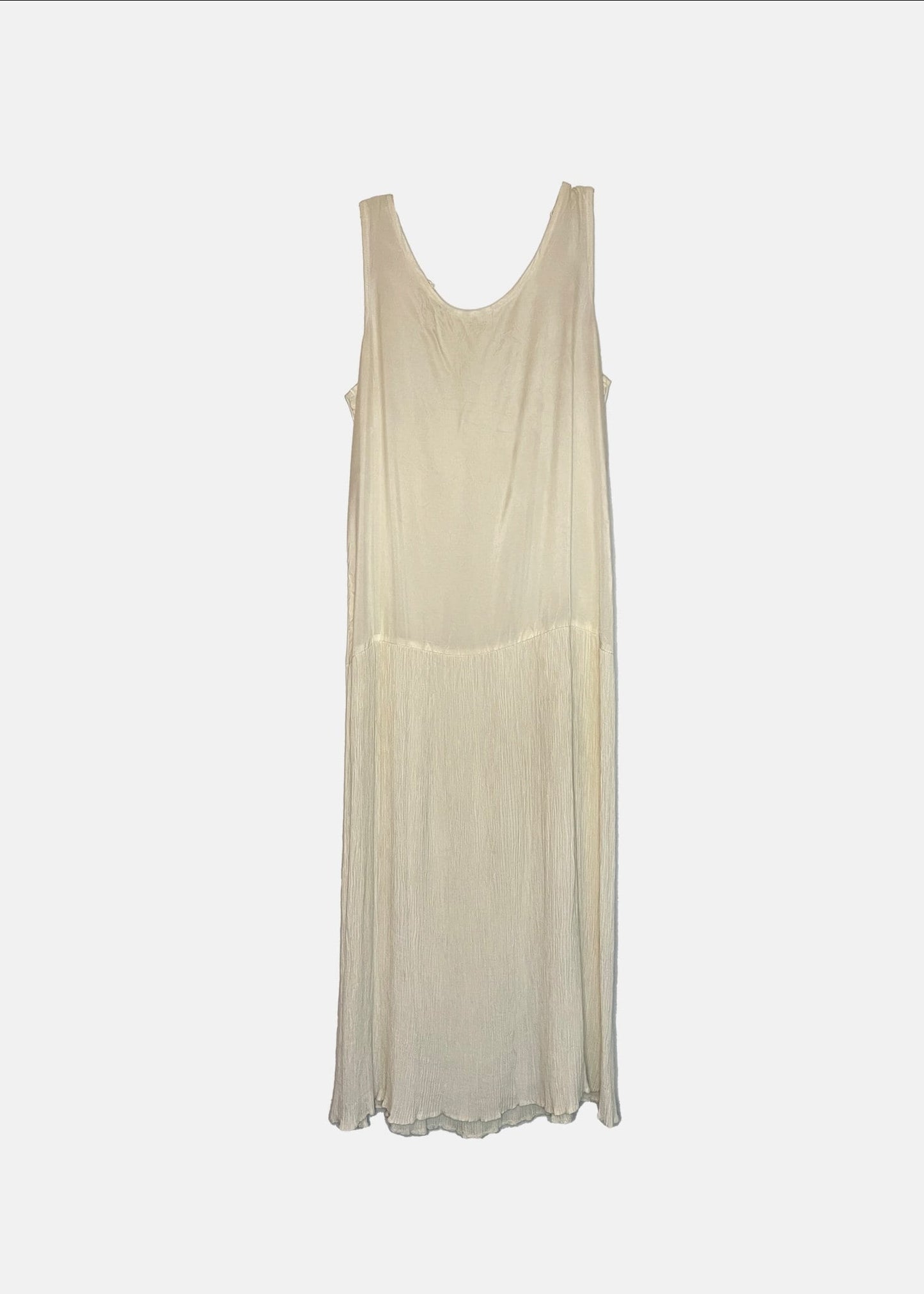 Vintage Cream Sleeveless Maxi Dress - M(14)