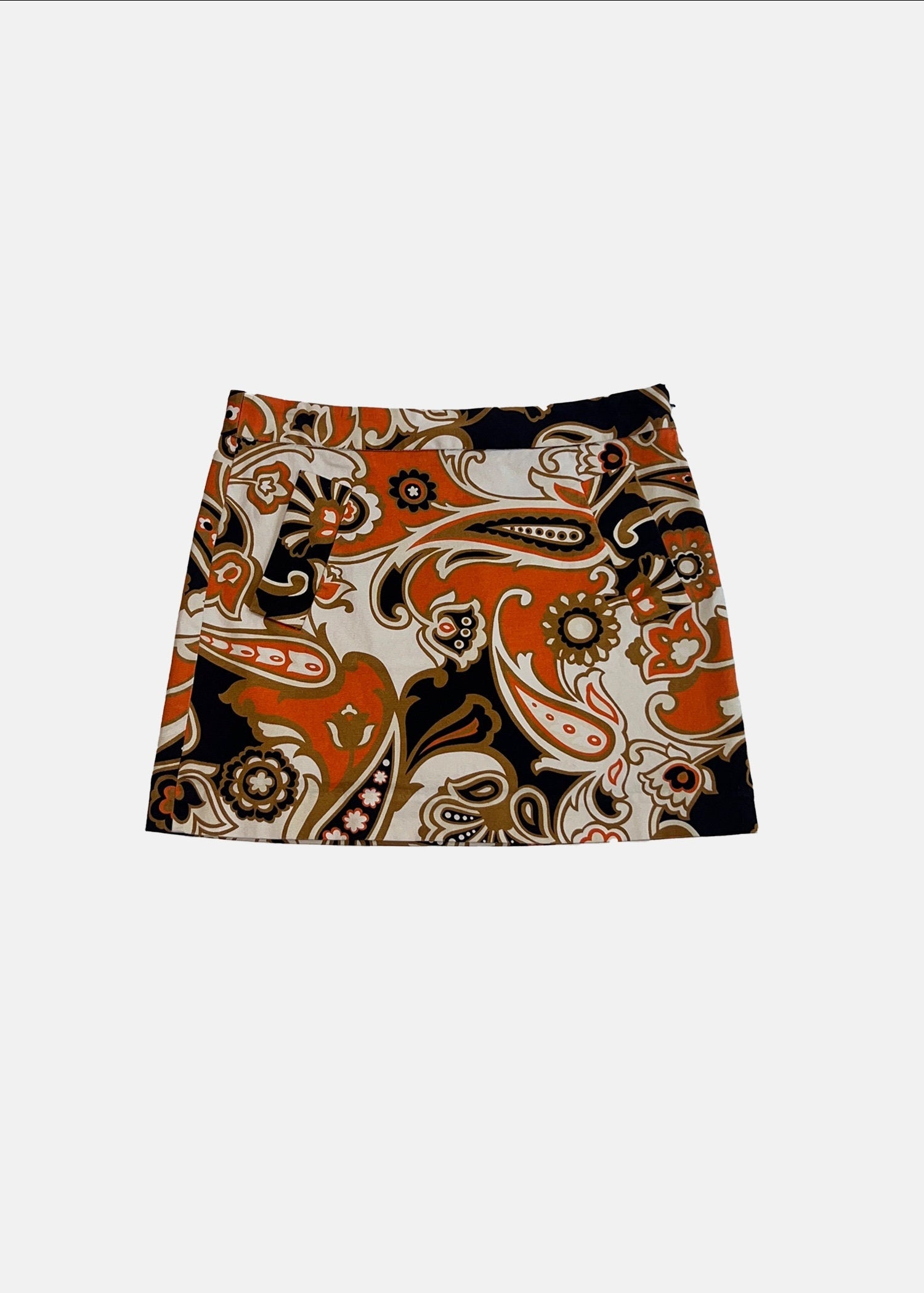 Y2K Mini Skirt - 100% Cotton - M (6) - Orange