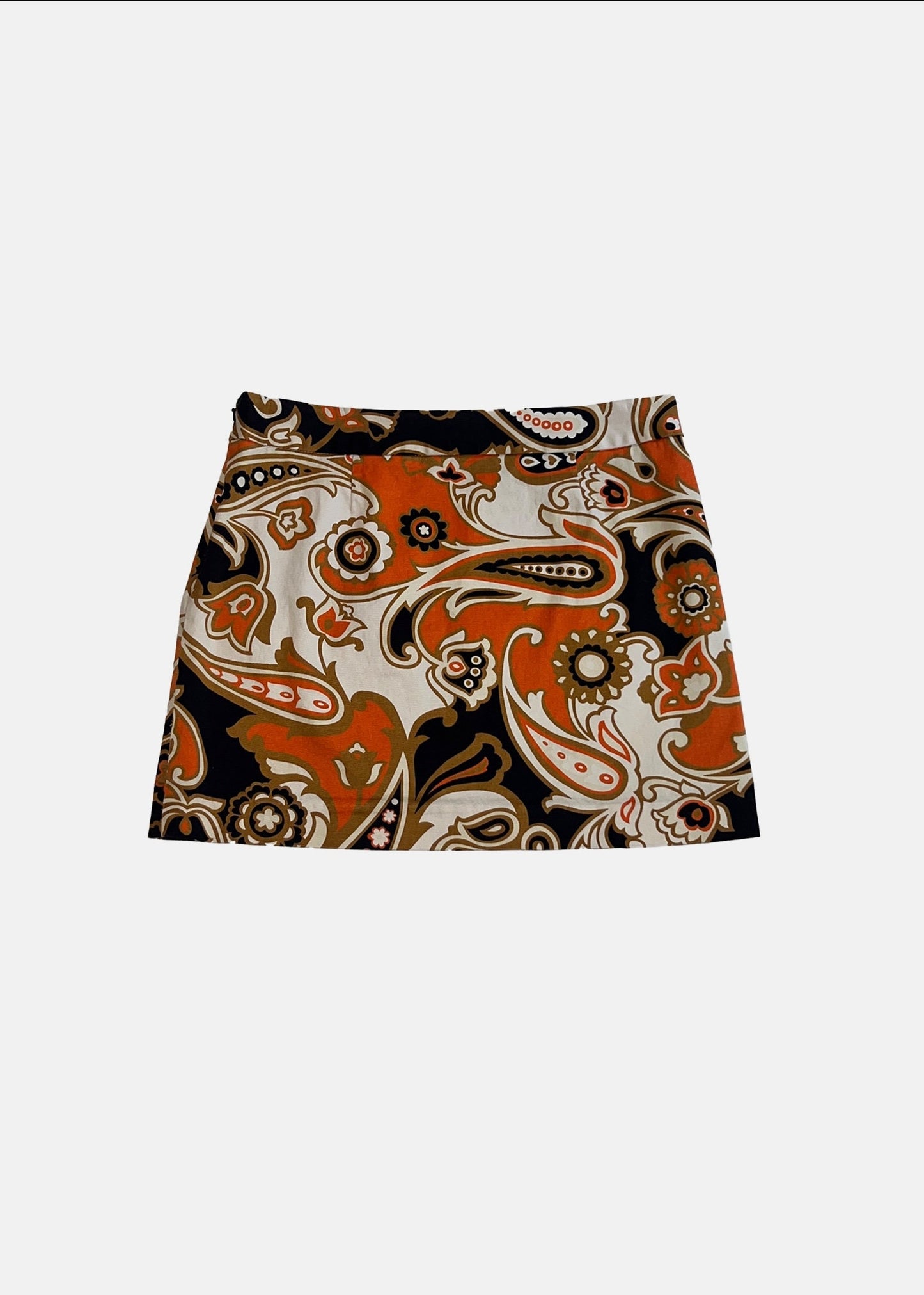 Y2K Mini Skirt - 100% Cotton - M (6) - Orange