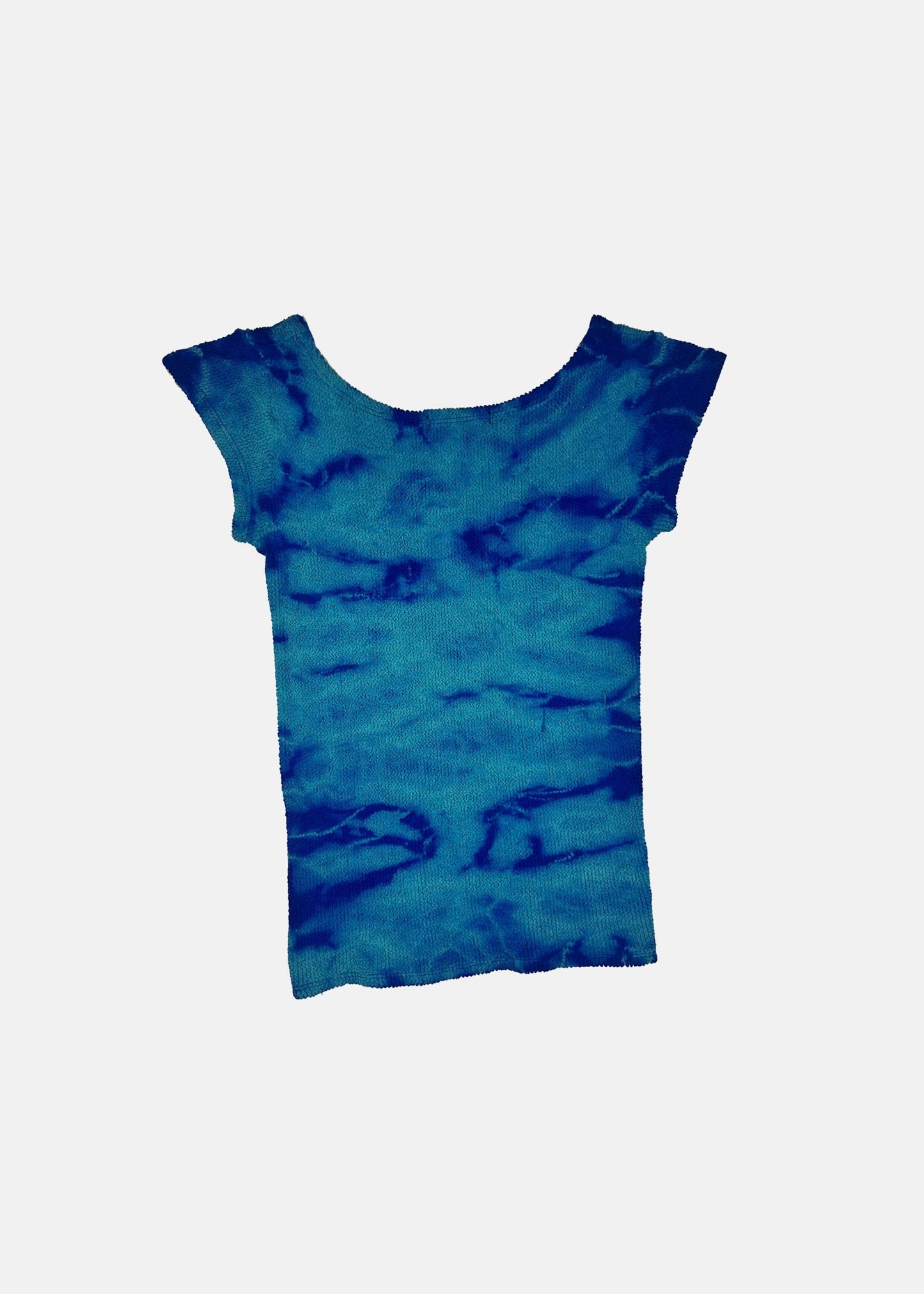 2K Bebe Ribbed Stretch Tie Dye Top - S/M - Blue