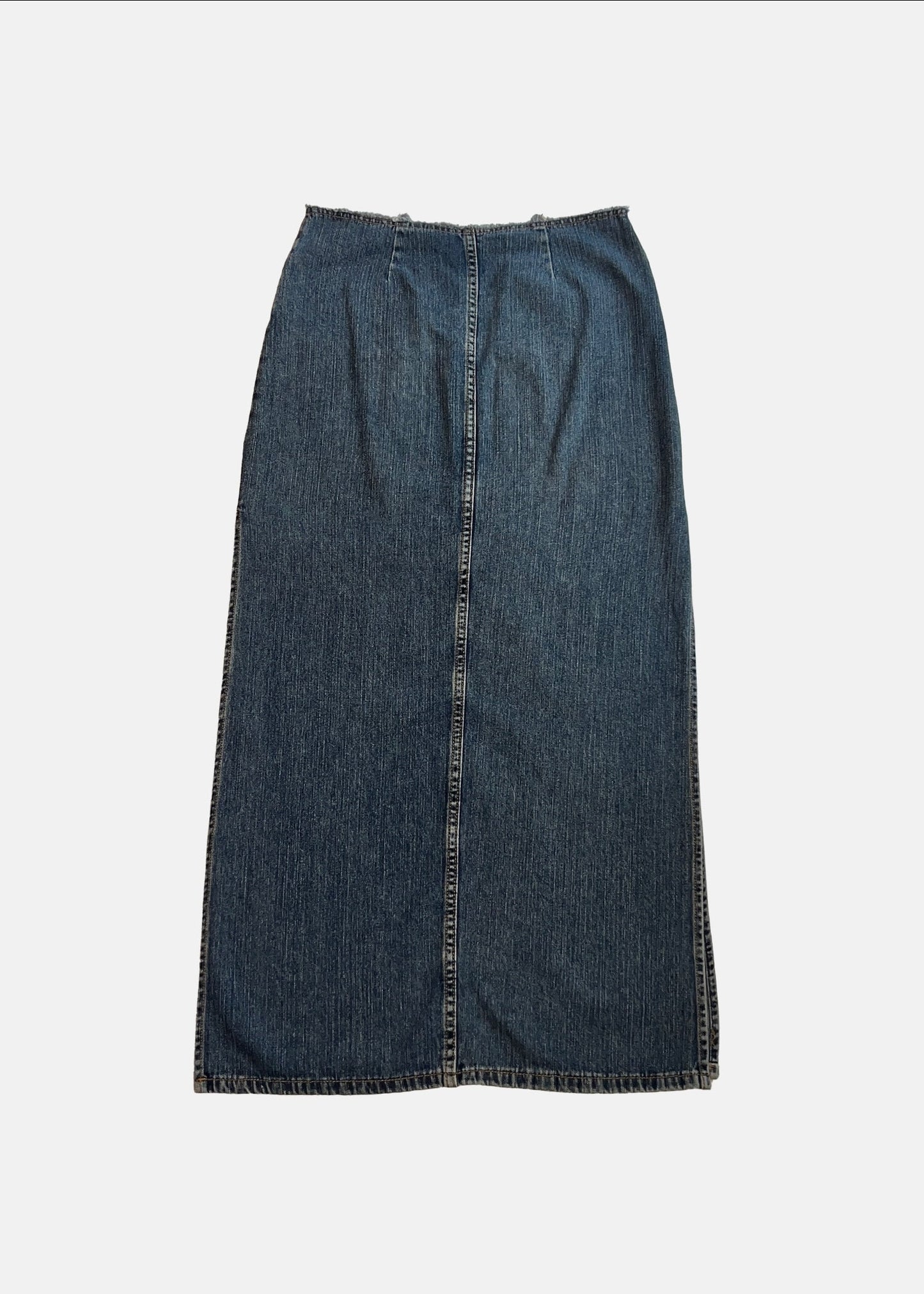 Vintage '80s Bubblegum Long Denim Skirt - Size 3/4